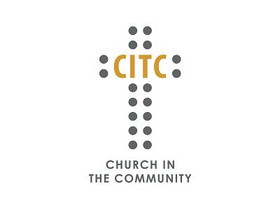 Church in the Community Logo church community cross dots logo mark