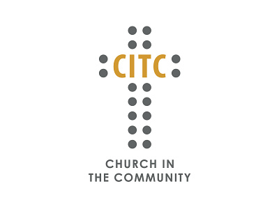 Church in the Community Logo church community cross dots logo mark