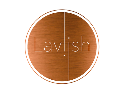Laviish logo design beauty copper cosmetics design emblem health lavish logo metallic round