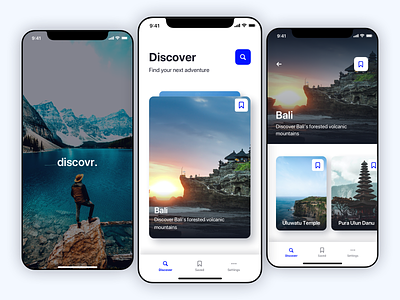 Travel app app bali clean design discover imagery iphone simplicity travel travel app ui