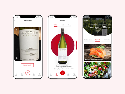 Wine app app clean food iphone scan scanner ui wine