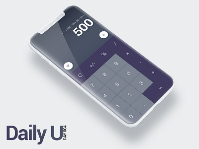 Daily UI Challenge #004 app calculator clean daily ui day 4 design purple task 4 ui ux