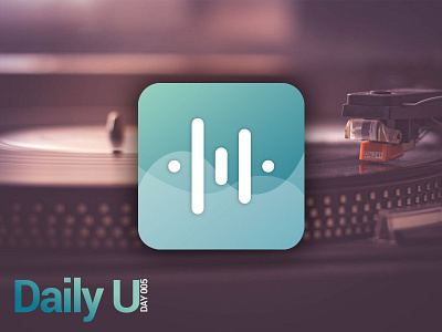 Daily UI Challenge #005 app app icon blue daily ui design challenge gradient iconography music ui ux