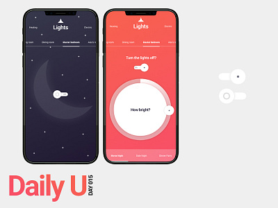 Daily UI Challenge #015 app daily ui design challenge lighting smart home switch ui challenge