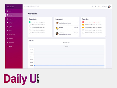 Daily UI Challenge #021 clean daily dashboard gradient interface design management ui ui challenge ux