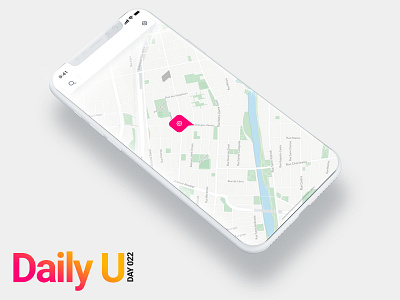 Daily UI Challenge #022 app daily ui interface iphone location search map pink search ui ui challenge