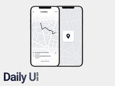 Daily UI Challenge #029 adobe xd app clean daily ui directions icon iphone iphone x location map ui challenge