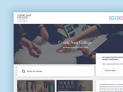 Condé Nast College Website Redesign