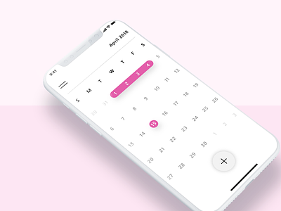 Daily UI Challenge #038 app calendar clean dribbble iphone material design pink ui ui challenge ux