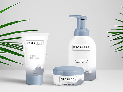 Psorieze packaging - Rebound branding clean design health mock up packaging print simple water