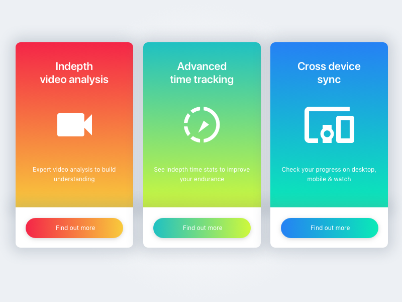 Card UI by Sarah Preston on Dribbble