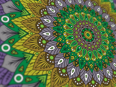 Mandala color illustration mandala palette