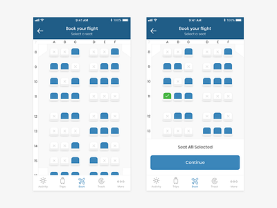 Flight Seat Selection airline app creative design flight ios srilanka ui uiux ux