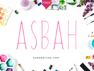 Free Asbah Handmade Font branding font classic font clean font cover font display font elegant font font hand drawn handwritten headlines font logo font website font