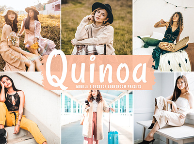 Quinoa Mobile & Desktop Lightroom Presets aesthetic tones beautiful presets blogger presets desktop presets dreamy presets impressive presets influencer presets instagram presets lovely presets modern presets natural presets photo editing portrait presets professional presets simple presets travel presets unique presets warm presets