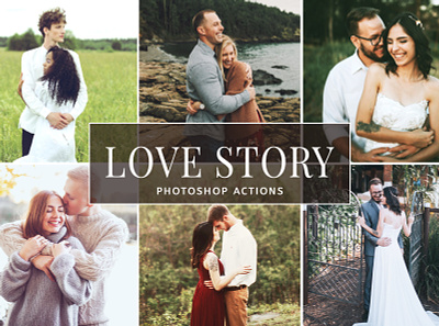 Love Story Photoshop Actions aesthetic tones blogger actions dreamy actions impressive actions lovely actions portrait actions professional actions travel actions