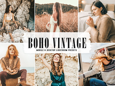 Boho Vintage Mobile & Desktop Lightroom Presets