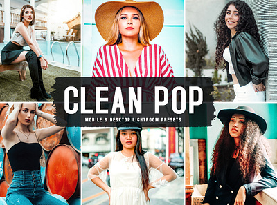 Clean Pop Mobile & Desktop Lightroom Presets travel presets