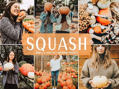 Squash Mobile & Desktop Lightroom Presets modern presets