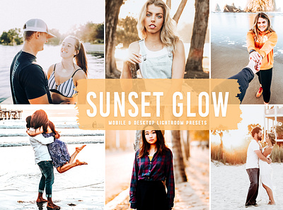 Sunset Glow Mobile & Desktop Lightroom Presets travel presets