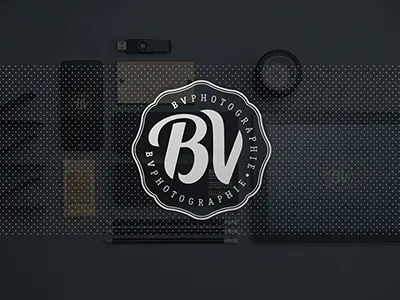 BV photo branding business cards dots fonts identity logo photography stamp website