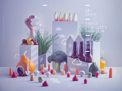 Taste Of Brussels beer brussels design food graphic design handmade illustration paper photography poster