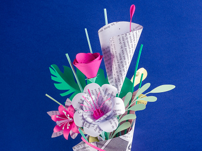 Flirt Flamand bouquet colors flower flowers paper paper art paper craft paper design paper work text