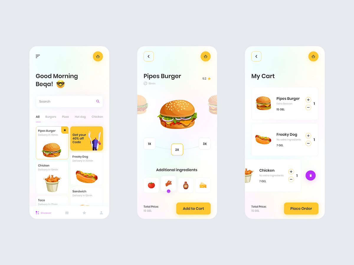 Food Delivery App by Beka Giorgadze on Dribbble