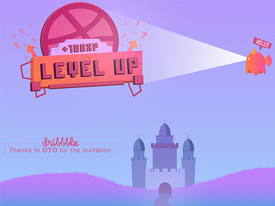 Hello Dribbble! debut dribbble first first shot hello illustration kingdom