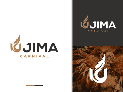 UJIMA Carnival band brand brand identity branding caribbean carnival illustration lettermark logo logodesign logotype minimal minimalist modern symbol trinidad