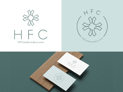 HFC Logo Design apparel brand brand identity branding customlogo embroidery fashion icon lettermark logo logodesign logotype luxury mark minimalist modern monogram logo screen printing symbol tangible