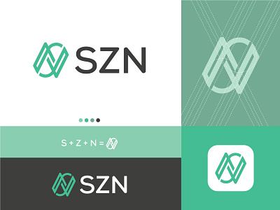 SZN app brand identity branding clothing ecommerce icon lettermark logo logodesign logotype mark marketplace minimal mobile modern monogram product social symbol web