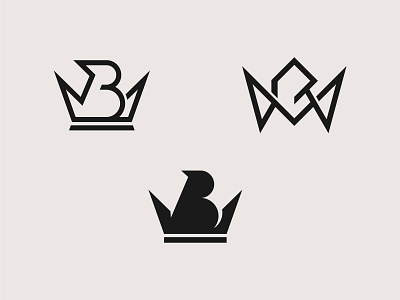 Letter B With Crown Logo concepts brand brand identity branding crown fashion icon lettermark logo logodesign logotype luxury mark minimalist modern monogram streetwear symbol