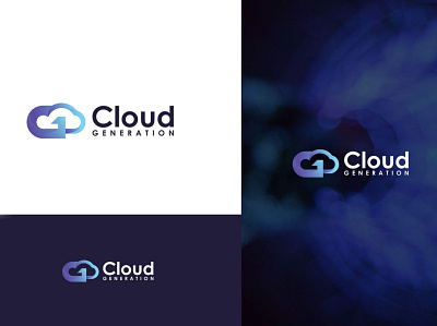 Cloud Generation app brand identity branding cloud icon logo logotype mark modern professional symbol tech logo technology