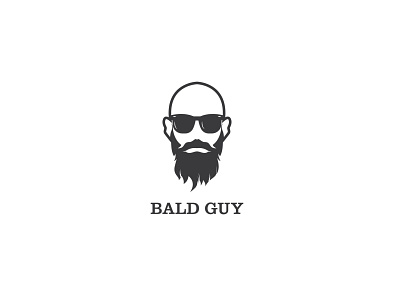 Bald Guy brand identity branding fashion icon logo mark modern negative space symbol