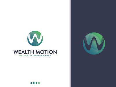 Wealth Motion app brand identity branding business company consultancy finance finance app graphicdesign lettermark logo logodesign logotype marketing modern software tech technology wealth