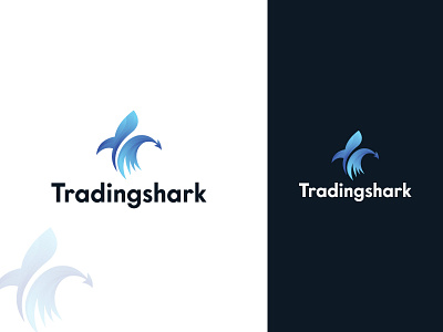 Tradingshark brand identity branding business forex trading gradient graphicdesign logo logo design logodesign modern shark shark logo trading