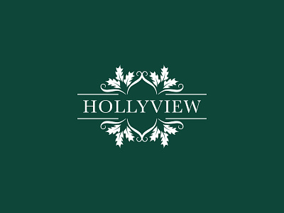 HollyView branding bushes development elegant flower front graphicdesign hotel leaf logo logodesign luxury mark modern monogram neighborhood property resort sign