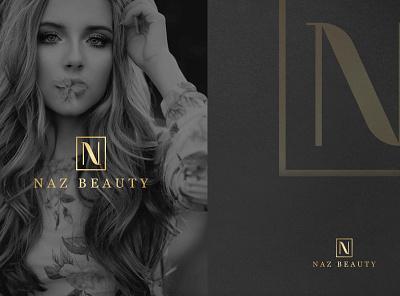 Naz Beauty beauty brand brand identity branding clothing cosmetic elegant fashion gold graphicdesign lettermark logo logodesign logotype luxury mark minimal minimalist modern product