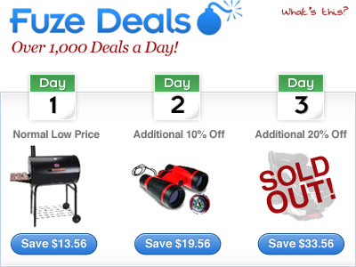 Homepage for Deals - version A conversion rate optimization cro deal a day deals design ecommerce homepage web design