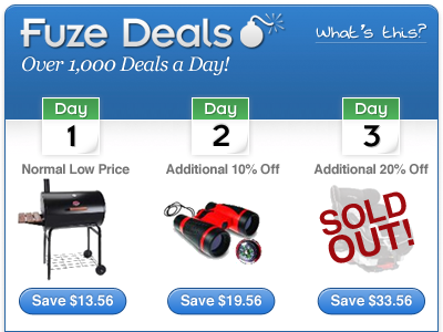 Homepage for Deals - version B conversion rate optimization cro deal a day deals design ecommerce homepage web design