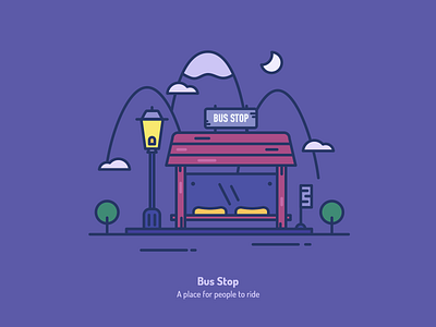 Bus stop design illustration