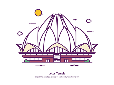 Lotus Temple illustration