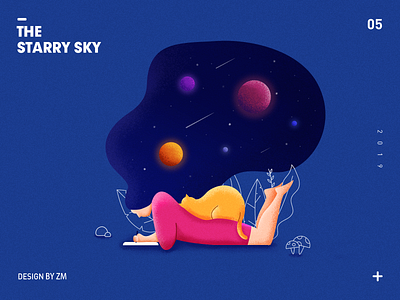 Starry sky illustration