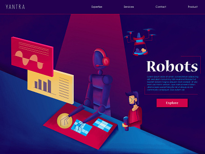 Landing page adobe branding dailyui dailyui 003 design designer digital flatart illustration illustrator landingpage roboto ui ux design ui ux uid uxui vector webdesign webdevelopment website