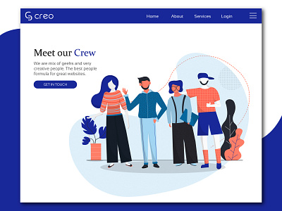 Team Work Illustration 3/3 character crew design flatart gang group illustration illustrator landingpage meettheteam team team building teamwork ui ui ux vector vectorart vectorartwork webdesign website