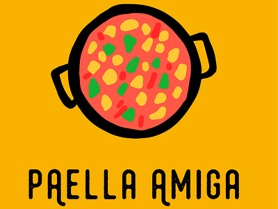 Logo for Paella Takeaway in Bristol food hospitality logo logo design logotype paella restaurant spanish food