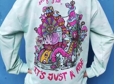 It's just a ride psychedelic clothing design