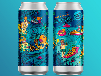 Palmanova Cans Beer Label Design beer beer art beer can can design can label drink label illustration packaging