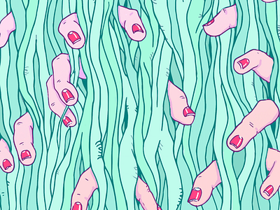 Finger Jungle illustration pattern pop art surreal